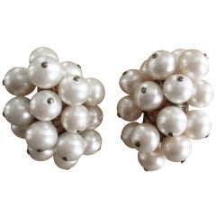 Chanel Large Pearl Cluster Clip Earring