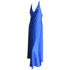 Vintage Stephen Burrows for Giorgio Beverly HIlls 1970's Blue Dress