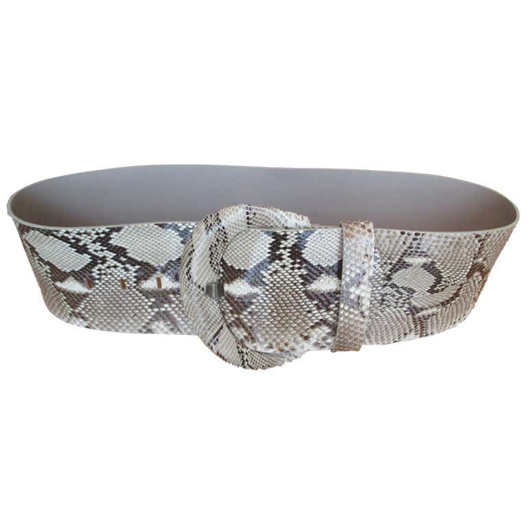 Alexander McQueen Genuine Python Wide Belt at 1stDibs