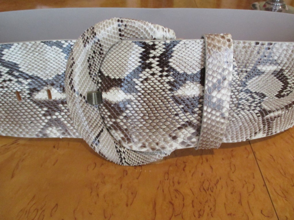 Alexander McQueen Genuine Python Wide Belt at 1stDibs
