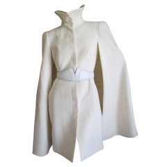 Alexander McQueen Ivory Cape Coat