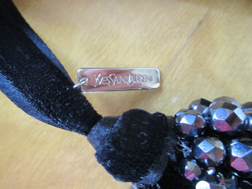 Women's YSL Tom Ford Hematite Bead Necklace