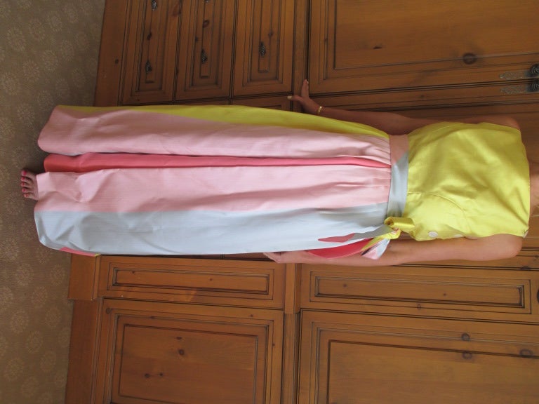 Hannah Troy Sorbet Silk Dupioni Dress In Excellent Condition In Cloverdale, CA