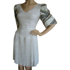 MARY McFADDEN COUTURE Vintage Beaded White Dress