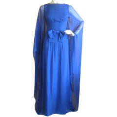 DIOR Gorgeous Blue Chiffon Gown Sz 4