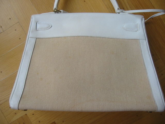 Women's Hermes Vintage Canvas and Leather Kelly Bag