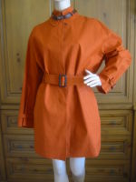 Hermes by Jean-Paul Gaultier Mac Coat w Kelly Clasp, Bolduc Lined