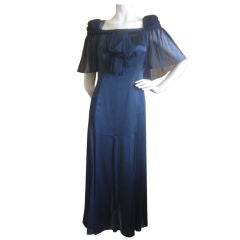 Chanel Gorgeous Black Silk Gown Sz 6