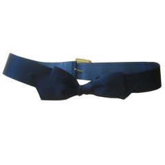 Chanel Vintage Silk Satin Bow Belt