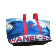 Vintage Chanel Huge Surf Collection Beach Bag