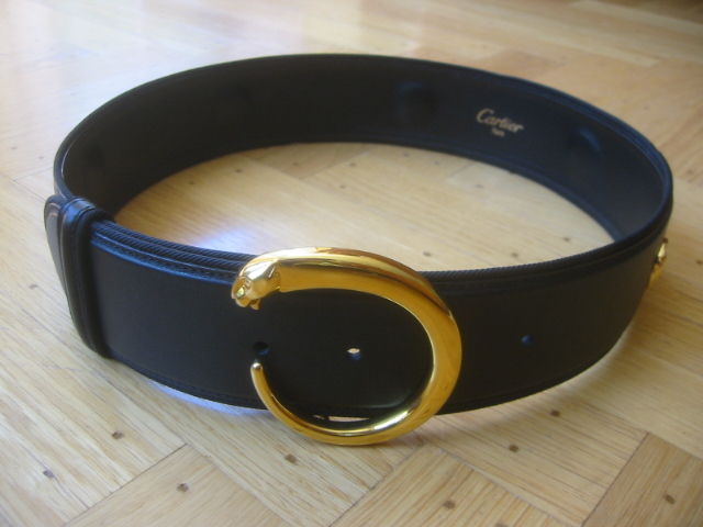 Cartier Panther Leather belt New Sz M 2