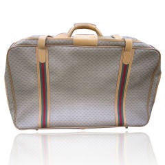 Gucci Classic Leather trimmed Mongram Luggage Ribbon detail