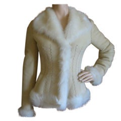 Alexander McQueen Beautiful Whipstiched Shearling Fur Jacket