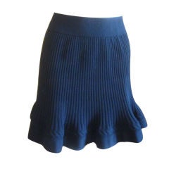 Azzedine Alaia Sculptural Knit Black Skirt