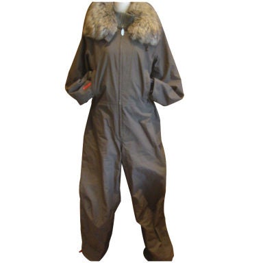 Prada Gor Tex Fur Trimmed One piece Ski Suit sz L at 1stDibs | prada ski  suit, prada ski jacket, suits gor women