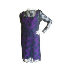 Christian Lacroix Luxurious Lace Overlay Dress (2) sz M