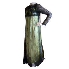 Christian Lacroix Silk Dress with Lace Overlay Dress