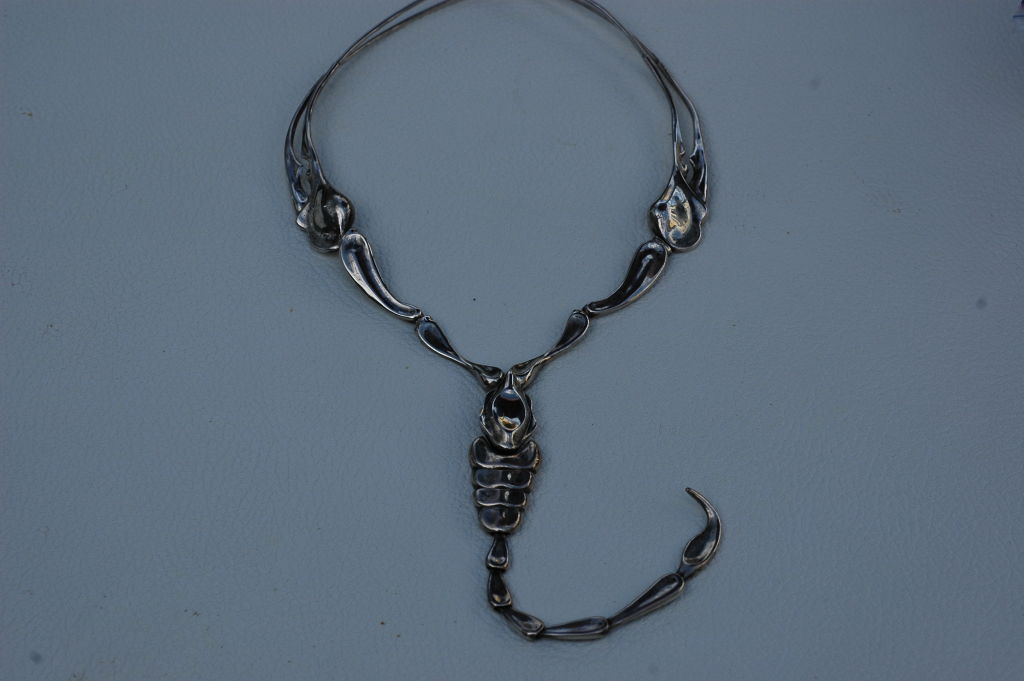 Elsa Peretti for Tiffany Sterling Silver Scorpion Necklace 1