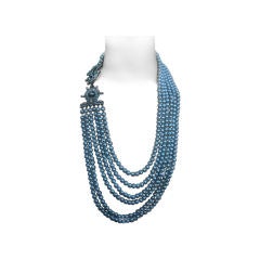 R. Serbin 1980
s runway Deco Inspired beaded necklace