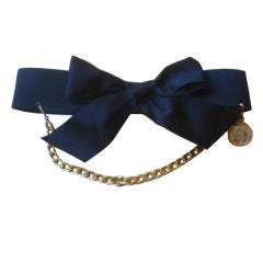 Chanel Silk Bow Belt Detachable Chain
