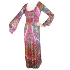 Leonard Paris Amazing Jewel & Beaded Rich Hippy Sik Jersey Dress