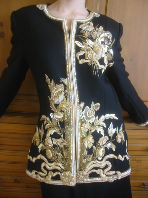 Women's Oscar De la Renta Lesage Embroidered Jacket sz 12