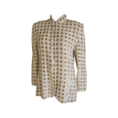 Vintage Carolina Herrera Elegant Beaded Evening Jacket