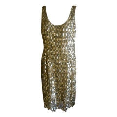 Vintage Sophisticated Bill Blass Mosaic Pattern Sequin Tank Dress "99