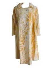 Galanos Tangerine Dream Broadtail 1960's Swing style Fur coat