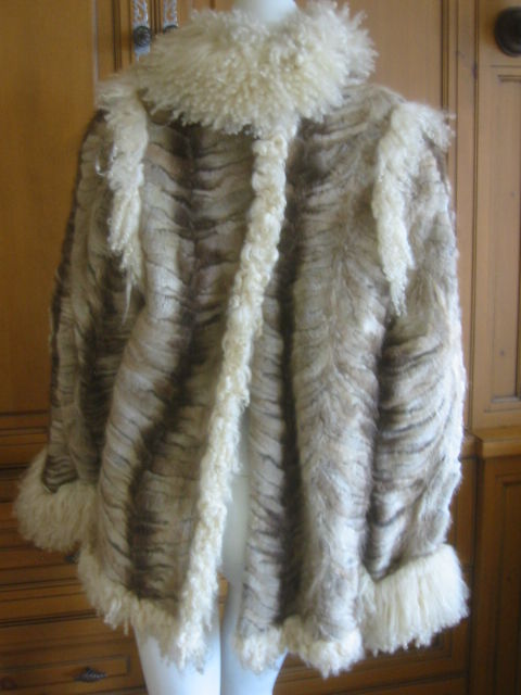 Fendi Chinchilla Jacket with Curly Lamb Trim