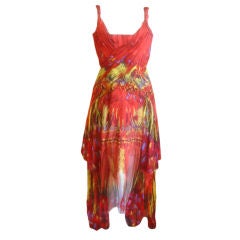 Alexander McQueen Rare Parrot Dress Spring 03 sz 42