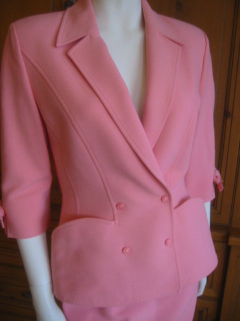 Women's Thierry Mugler Sexy Vintage  Suit with  Bow Bracelet Sleeve