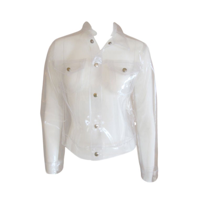 Comme des Garcons Clear Vinyl Jean Style Jacket at 1stDibs comme des