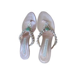 Vintage Christian Lacroix Jeweled Sandles, unworn sz 6 (36)