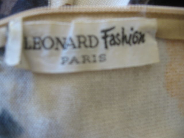 Leonard Paris  vintage 1970 belted dress New in Bag 2