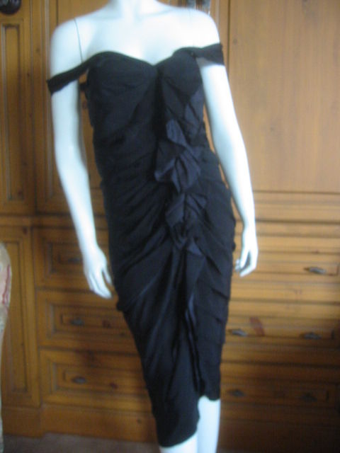 Ruffled off shoulder Little Black Dress ; Lanvin by Alber Elbaz 2