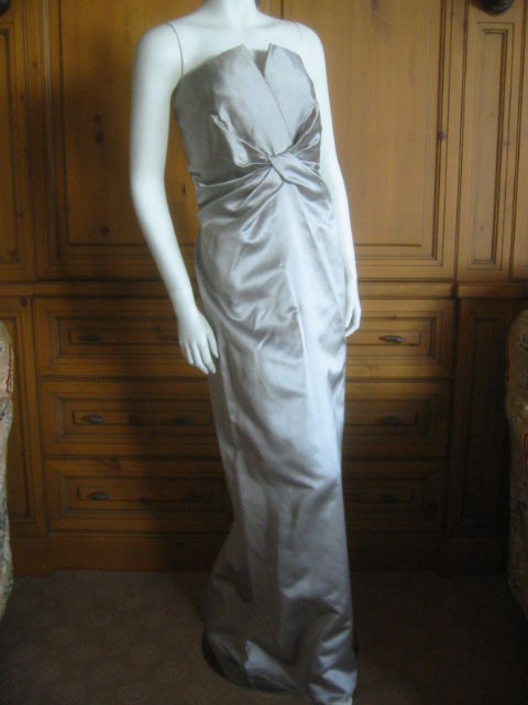 Christian Dior 1950's Ice Blue Gown sz L at 1stdibs
