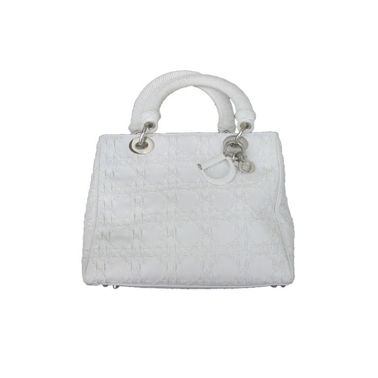 Christian Dior Rare Early Whip stitch Lady Dior Bag