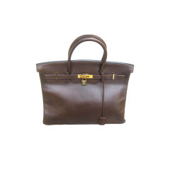 Hermes 40cm Brown Leather Birkin Bag