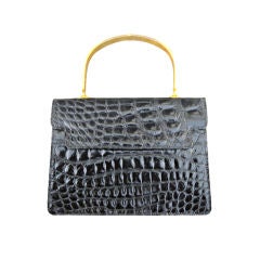 French made Saks Fifth Avenue Alligator Handbag