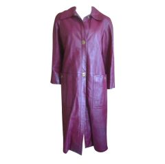 Bonnie Cashin (atr) leather coat with brass toggle closures