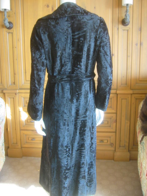 Luxurious Swakara lamb black trench coat from Ben Kahn 2
