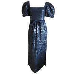 Vintage Donald Brooks sequin bell sleeve dress