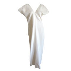 Jil Sander winter white sculptural dress sz 42