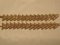 Pair of Crystal Chevron bracelet's, unsigned