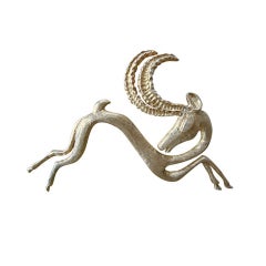 ilias lalaounis gold antelope pin