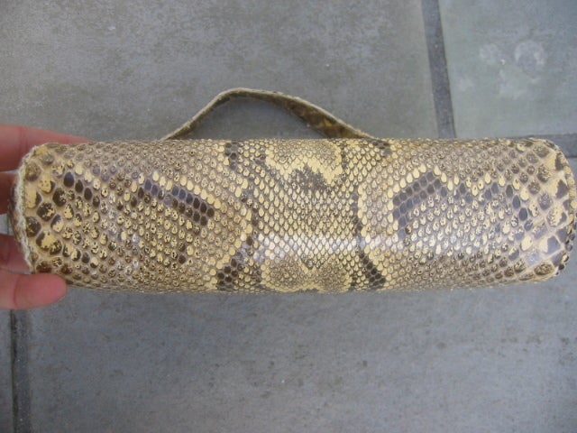 Vintage Python bag with bold hardware 1