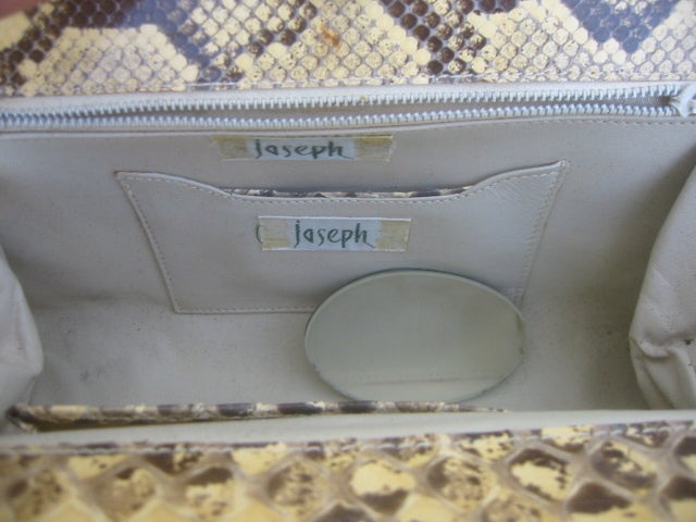 Vintage Python bag with bold hardware 3