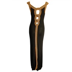 Jean Paul Gaultier sexy back cut out long dress