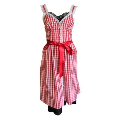 Dolce & Gabbana Gingham dress with lace slip